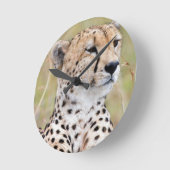 Cheetah Runde Wanduhr (Winkel)