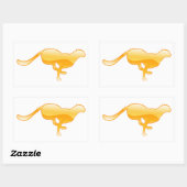 Cheetah Running Rechteckiger Aufkleber (Blatt)