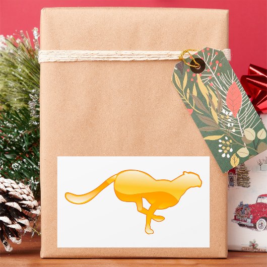 Cheetah Running Rechteckiger Aufkleber