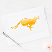 Cheetah Running Rechteckiger Aufkleber