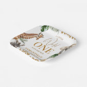 Cheetah Safari Wild One Baby Shower Pappteller (Gewinkelt)