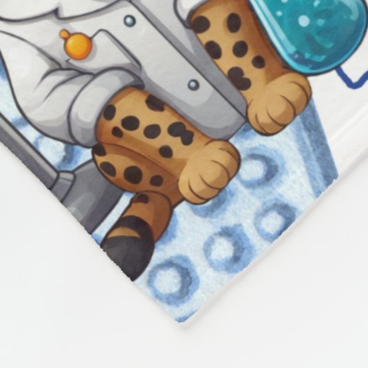 Cheetah Scientist Experiment Pattern Fleecedecke (Ecke)