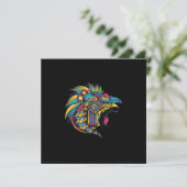 Cheetah Serpent Aztec Warrior Maya Inca Culture Gi Einladung (Stehend Vorderseite)