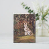 Cheetah Sitting Proud Postkarte (Stehend Vorderseite)