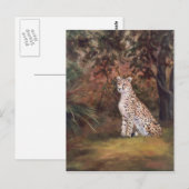 Cheetah Sitting Proud Postkarte (Vorne/Hinten)