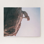 Cheetah sitzt auf einem Felsen Big Cat Wildlife Puzzle (Horizontal)