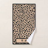 Cheetah Skin Print Initial Monogram | Badhandtuch Set (Handtuch)