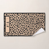 Cheetah Skin Print Initial Monogram | Badhandtuch Set (Handtuch)