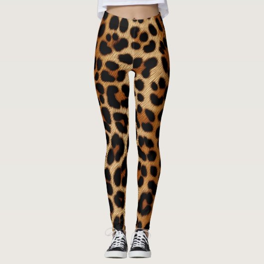 Cheetah Skin Print Leggings (Vorderseite)