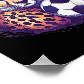 Cheetah Soccer Spirit Poster (Ecke)