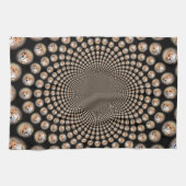 Cheetah Spin Spectacle - Feline Frenzy: Farbenfroh Geschirrtuch (Horizontal)