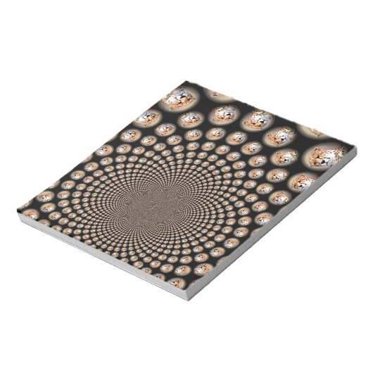 Cheetah Spin Spectacle - Feline Frenzy: Farbenfroh Notizblock (Rotiert)