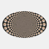 Cheetah Spin Spectacle - Feline Frenzy: Farbenfroh Ovaler Aufkleber (Vorderseite)