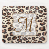Cheetah Spot Animal Monogram Initial Mouse Pad Mousepad (Vorne)