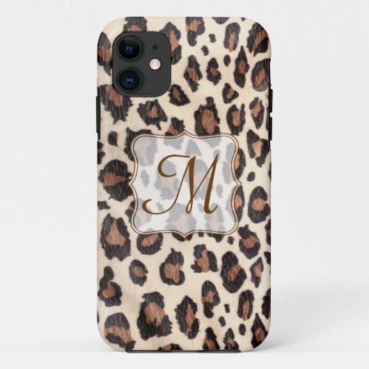 Cheetah Spot Animal Print Monogram IPHONE 5 Case (Rückseite)