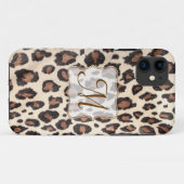 Cheetah Spot Animal Print Monogram IPHONE 5 Case (Rückseite (Horizontal))