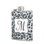 Cheetah Spot Animal Print Monogram Whiskey Flask Flachmann (Links)