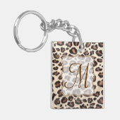 Cheetah Spot Animal Print Wild Cat Safar Schlüssel Schlüsselanhänger (Vorderseite links)