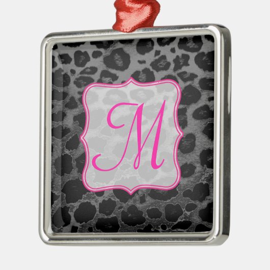 Cheetah Spot Tierpräparat Monogramm Initialverzier Ornament Aus Metall (Links)