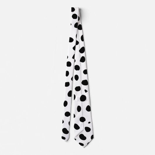 Cheetah Spots drucken schwarz und weiß Krawatte (Rückseite)