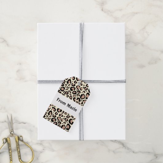 Cheetah Spots Gift Tags Geschenkanhänger (Mit Garn)