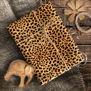 Cheetah Spots Muster Gold Black ID1155 Geschenkpapier