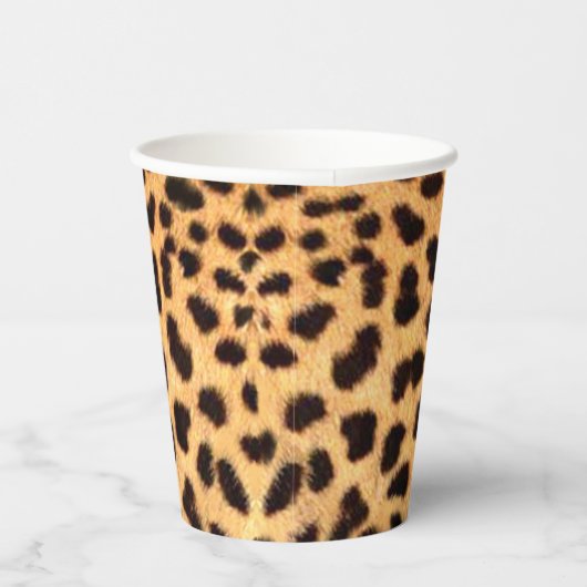 Cheetah Spots Muster Gold Black ID1155 Pappbecher (Rechts)