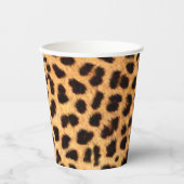 Cheetah Spots Muster Gold Black ID1155 Pappbecher (Vorderseite)