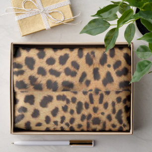 Cheetah Spots Muster Gold Black ID1155 Seidenpapier