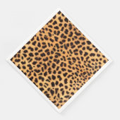 Cheetah Spots Muster Gold Black ID1155 Serviette (Ecke)