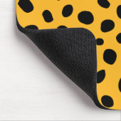 Cheetah Spots Orange Black Mousepad (Ecke)