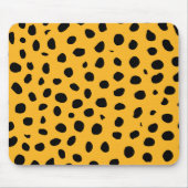Cheetah Spots Orange Black Mousepad (Vorne)