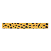 Cheetah Spots Orange Black Satinband (Vorderseite)