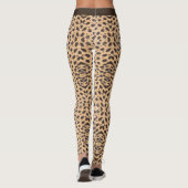 Cheetah Spots personalisieren Text in freier Wildb Leggings (Rückseite)