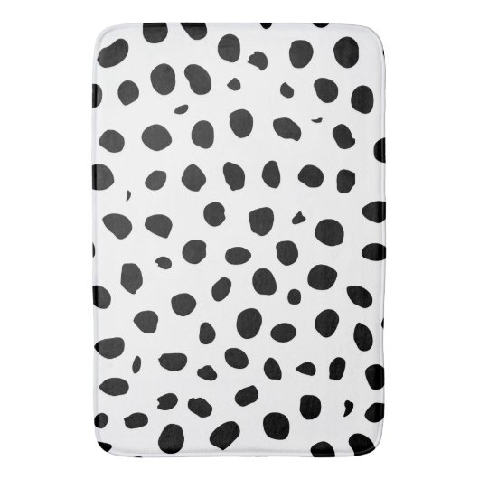 Cheetah Spots Schwarz-weiß Badematte (Vorderseite Vertikal)
