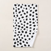 Cheetah Spots Schwarz-weiß Badhandtuch Set (Handtuch)