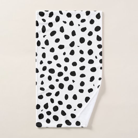 Cheetah Spots Schwarz-weiß Badhandtuch Set (Handtuch)