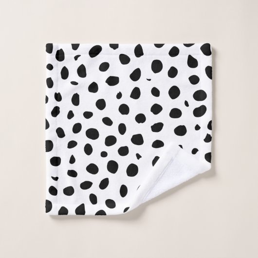 Cheetah Spots Schwarz-weiß Badhandtuch Set (Waschlappen)