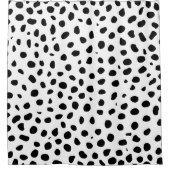 Cheetah Spots Schwarz-weiß Duschvorhang (Vorderseite)