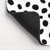 Cheetah Spots Schwarz-weiß Mousepad (Ecke)