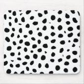 Cheetah Spots Schwarz-weiß Mousepad (Vorne)