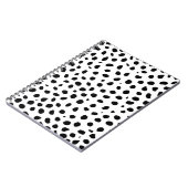 Cheetah Spots Schwarz-weiß Notizblock (Linke Seite)