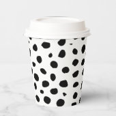 Cheetah Spots Schwarz-weiß Pappbecher (Links)