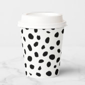 Cheetah Spots Schwarz-weiß Pappbecher (Vorderseite)
