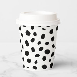 Cheetah Spots Schwarz-weiß Pappbecher
