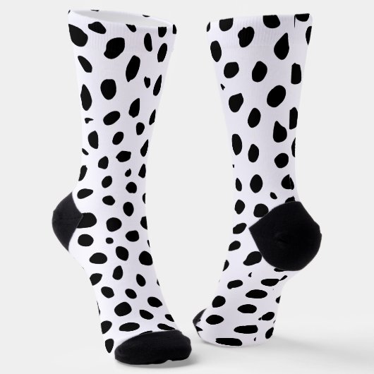 Cheetah Spots Schwarz-weiß Socken (Gewinkelt)