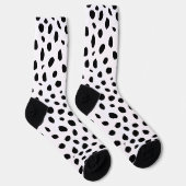 Cheetah Spots Schwarz-weiß Socken (Rechts)