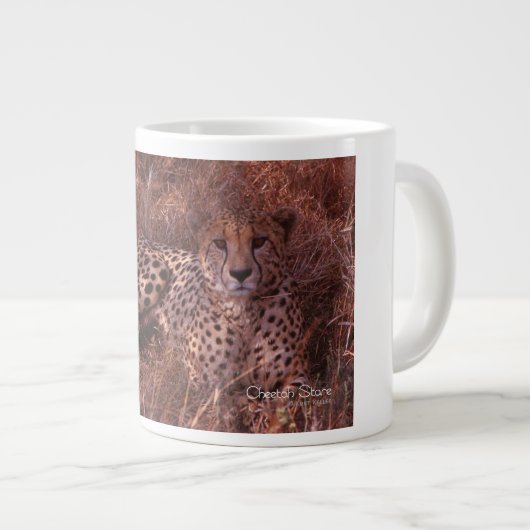 Cheetah Stare Jumbo-Tasse (Vorderseite Rechts)