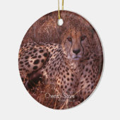 Cheetah Stare Keramikornament (Links)