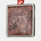 Cheetah Stare Ornament Aus Metall (Links)